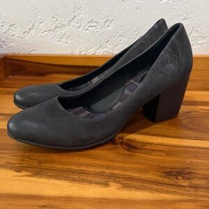 BOC Women's Charcoal Block Heel Shoes